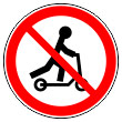 Дорожный знак 3.35 «Движение лиц на средствах  индивидуальной мобильности  запрещено» (металл 0,8 мм, III типоразмер: диаметр 900 мм, С/О пленка: тип Б высокоинтенсив.)